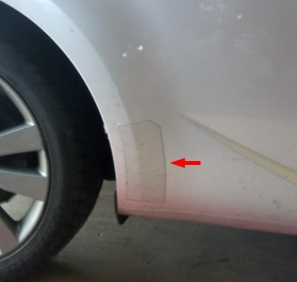 Kia Forte Koup stone guard, right